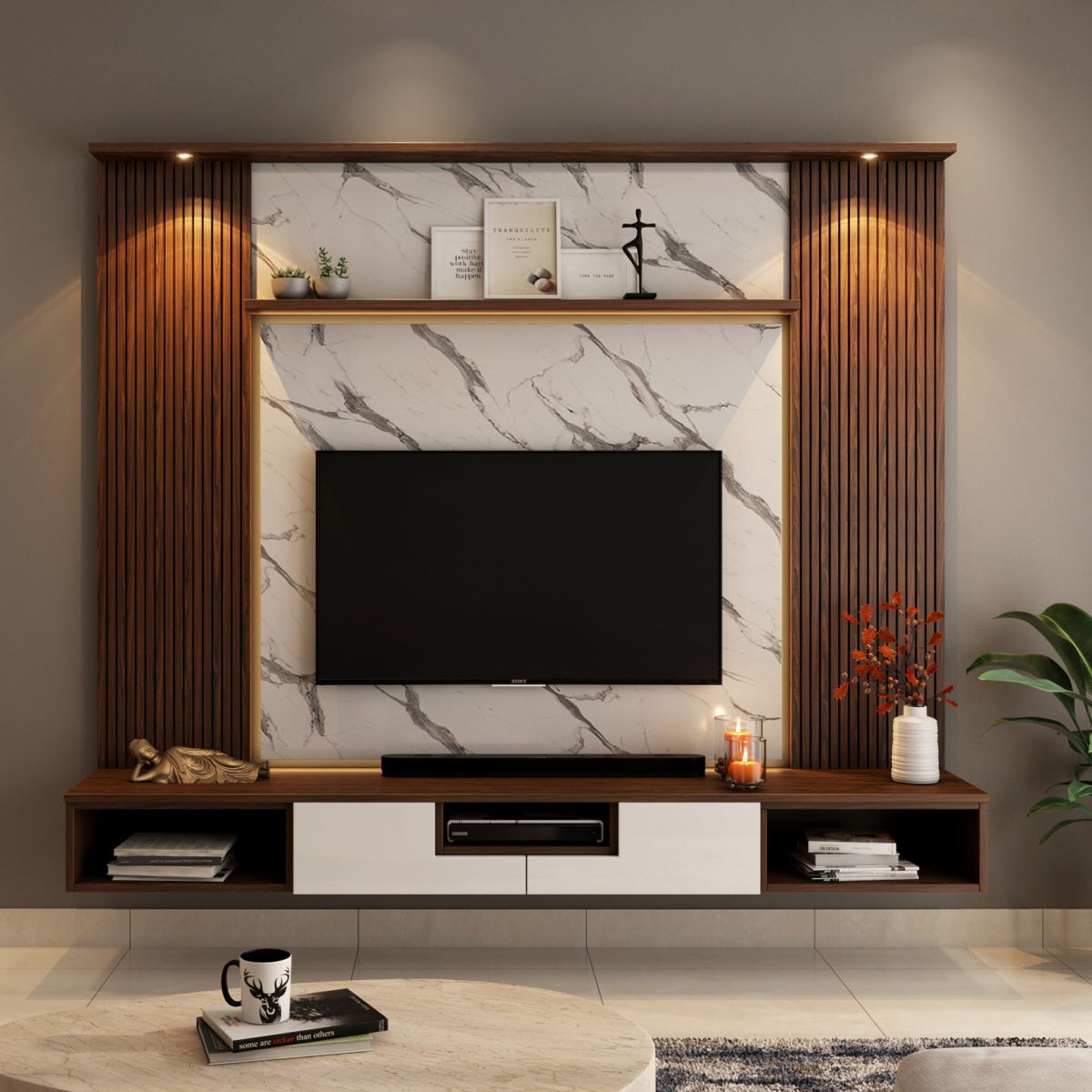 Nord Slat Panels in a Bedroom, Kitchen, or Living Room