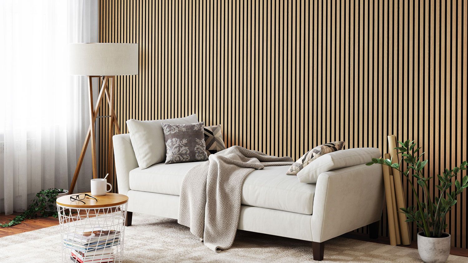 Nord Slat Panels in a Bedroom, Kitchen, or Living Room